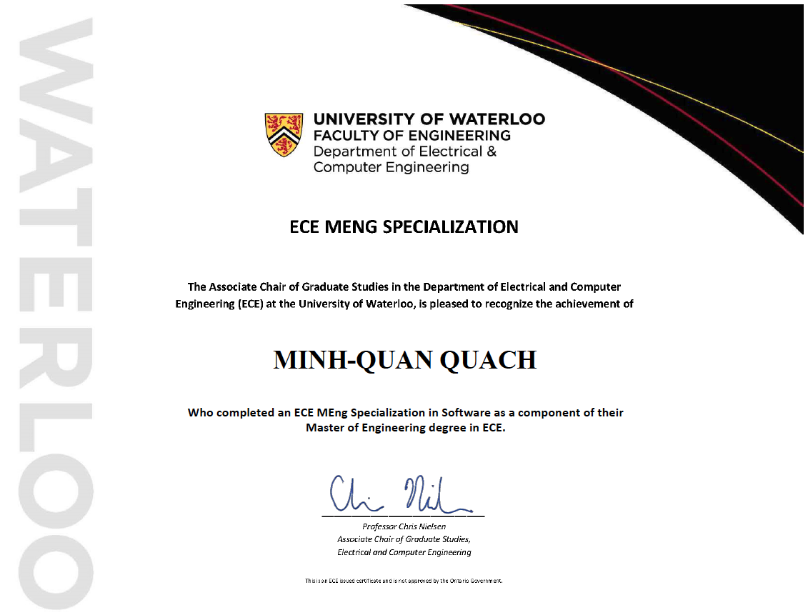 ECE MENG Specification